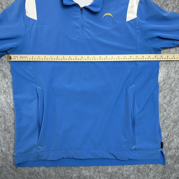 Los Angeles‎ Chargers Nike NFL On Field Sideline Shirt Pullover Mens Blue Vented - Picture 10 of 16